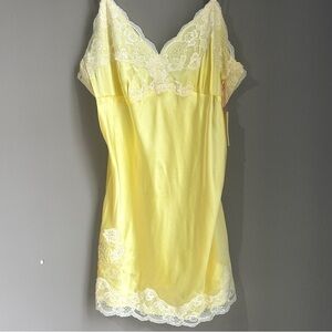 Yellow Lace Trim Camisole - Gold Hawk 100% Silk